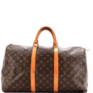 Louis Vuitton Keepall Bag Monogram Canvas 45 Brown